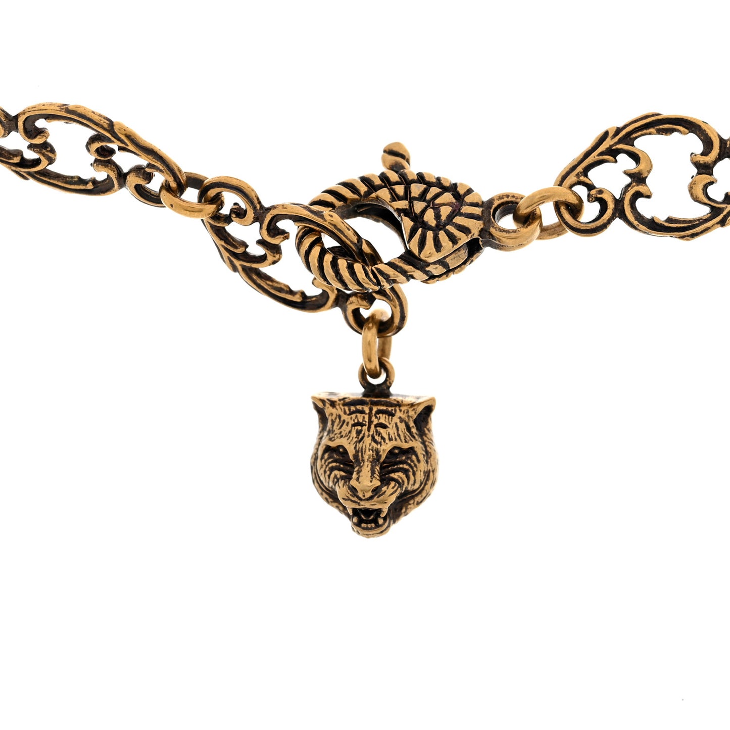 Crystal Marmont Necklace Aged Gold Multicolor
