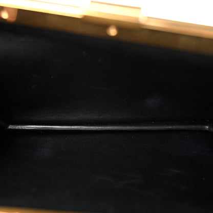 Celine Lizard Mini Clasp Clutch Bag Black 4 of 9