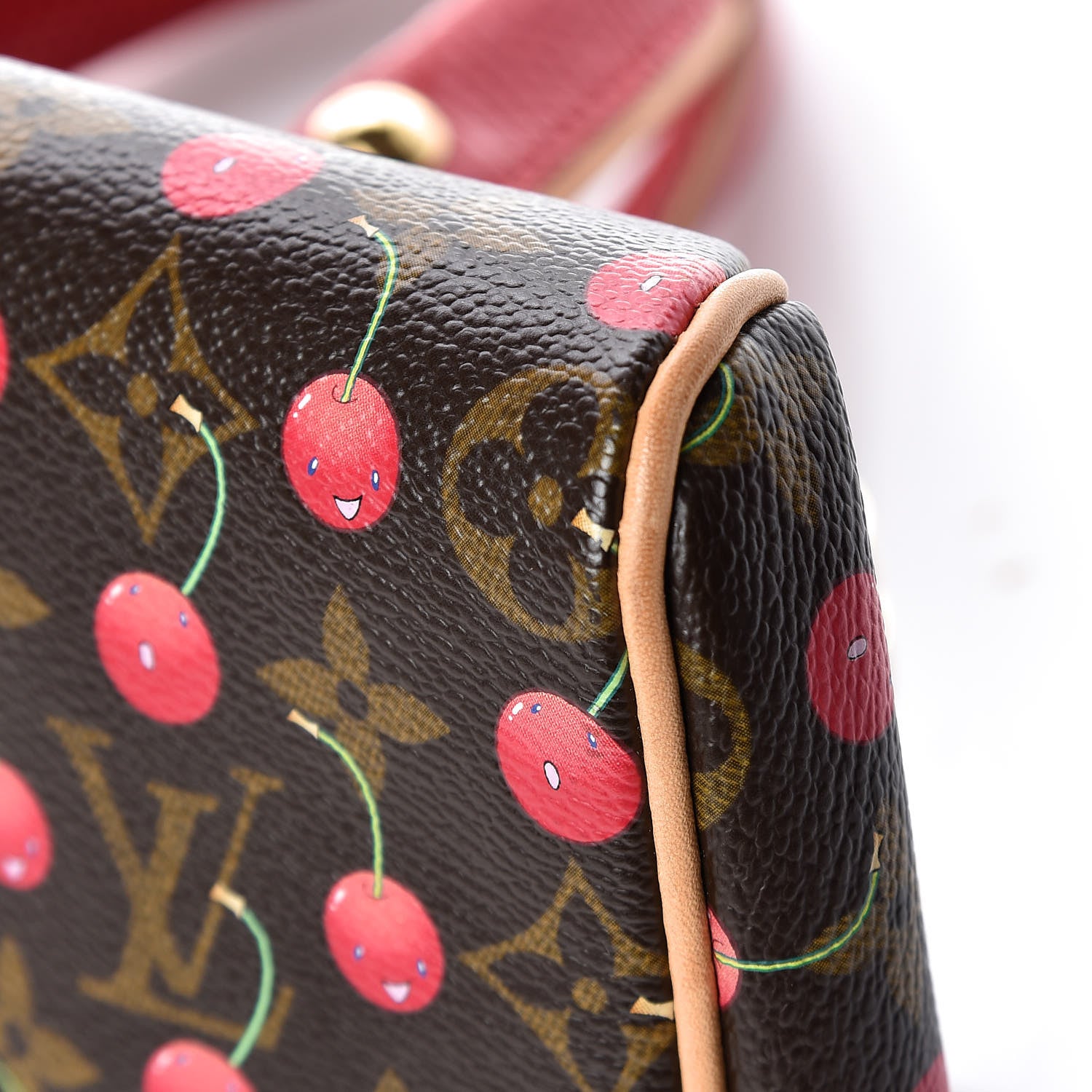 Louis Vuitton Monogram Cerises Lizard Sac Fermoir GM 10 of 14