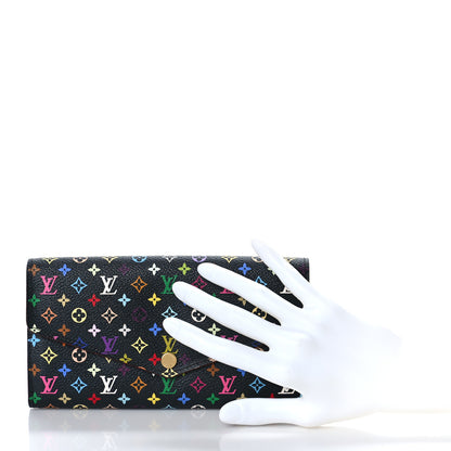 Louis Vuitton Monogram Multicolor Sarah Wallet NM Black Grenade 2 of 10