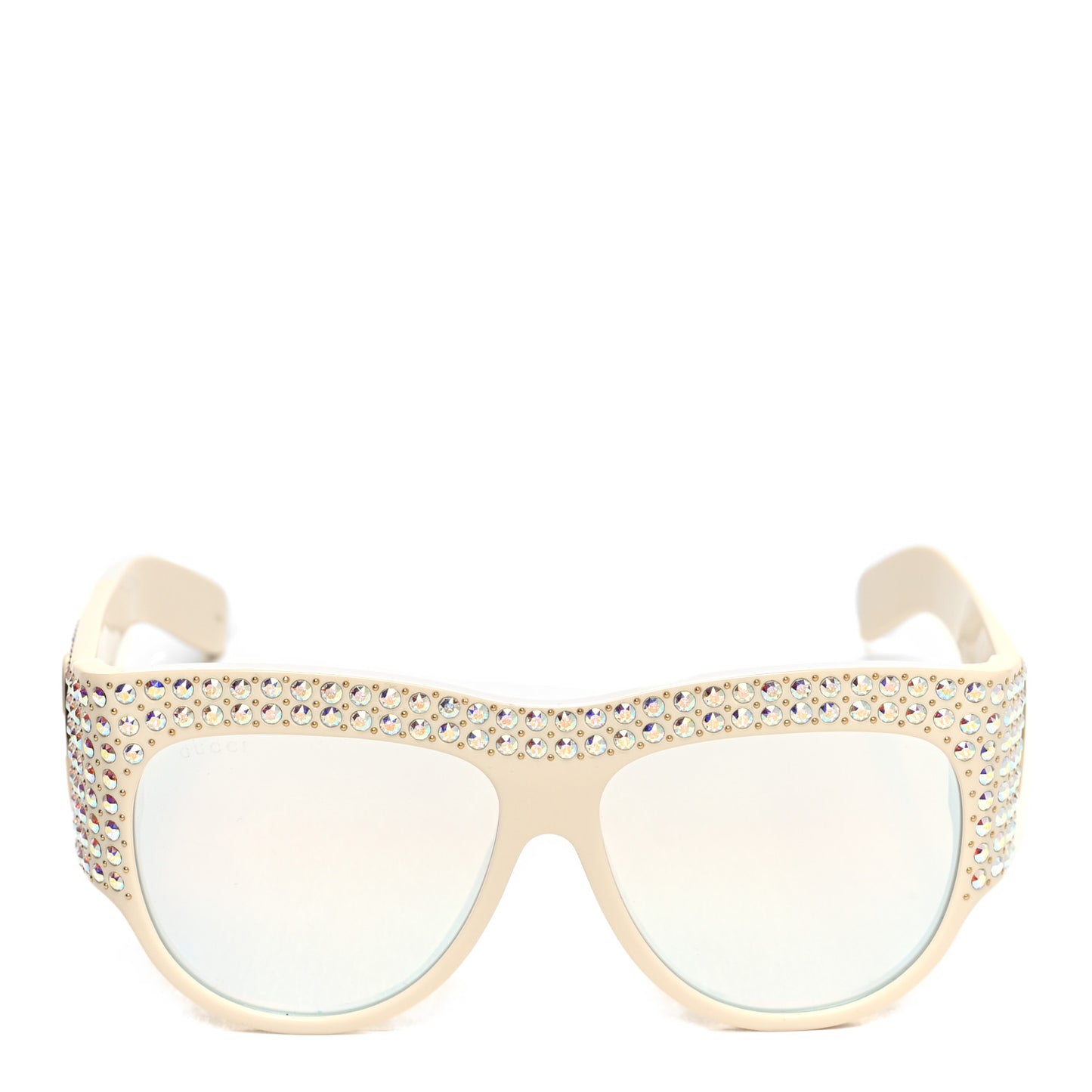 Acetate Crystal Oversize Hollywood Forever Sunglasses GG0144S Ivory