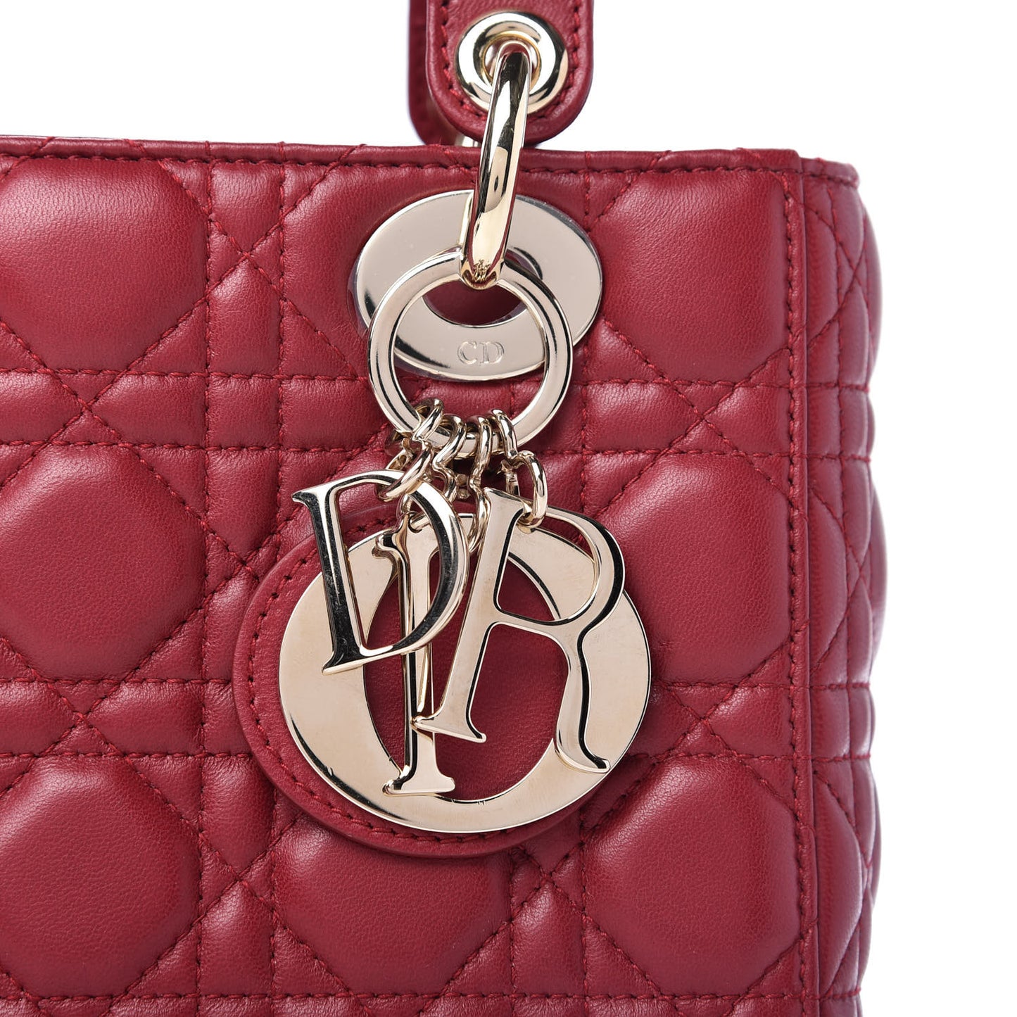 Lambskin Cannage Small My Lady Dior Red
