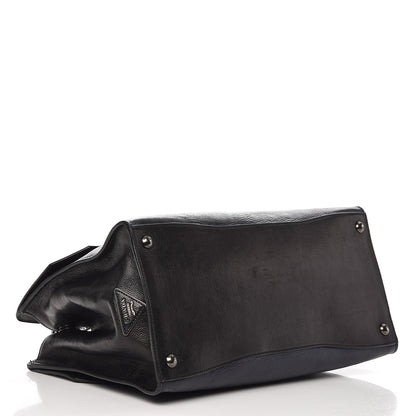 Prada Glace Calf Tote Bag Baltico Nero Black 5 of 12