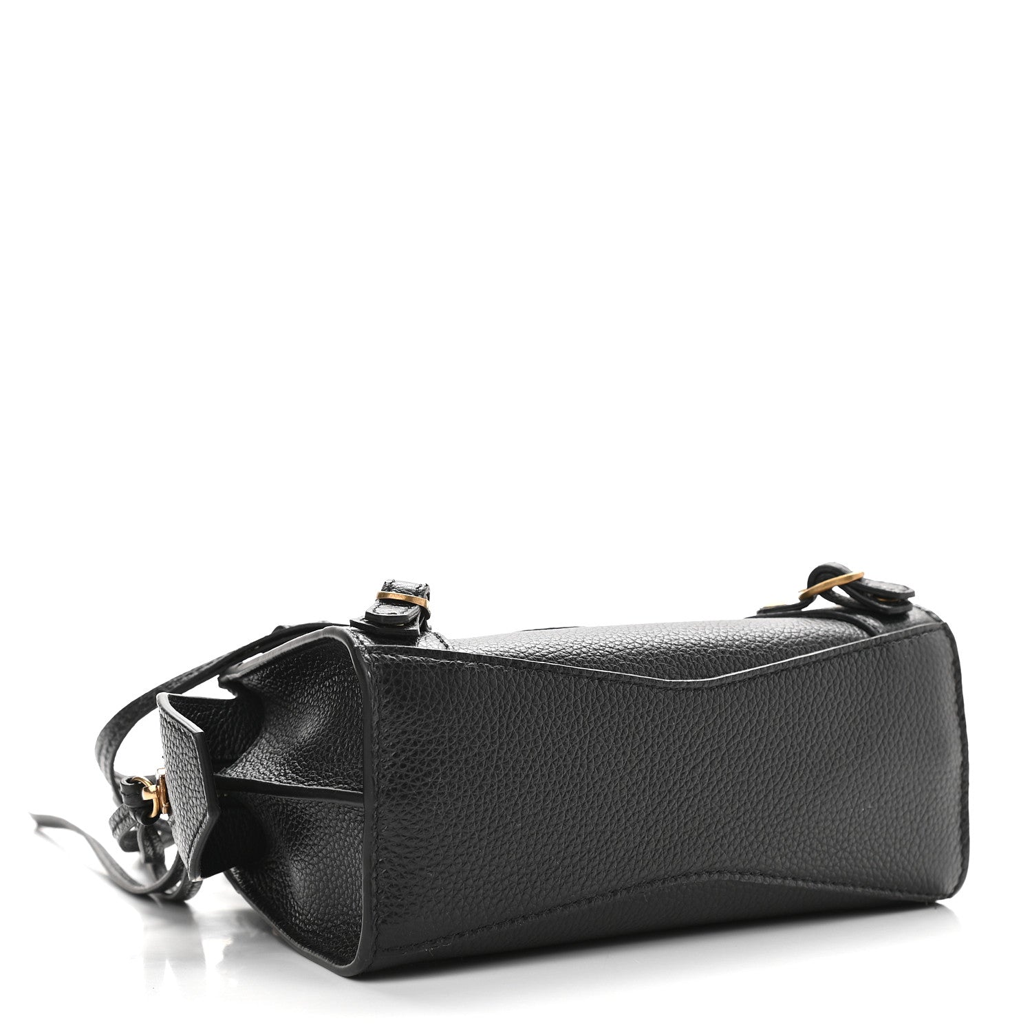 Balenciaga Grained Calfskin Neo Classic Gold Hardware Nano City Crossbody Black 4 of 8