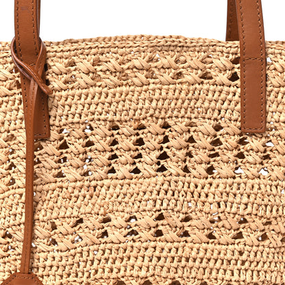 Saint Laurent Raffia Calfskin Medium Panier Tote Naturel 8 of 10