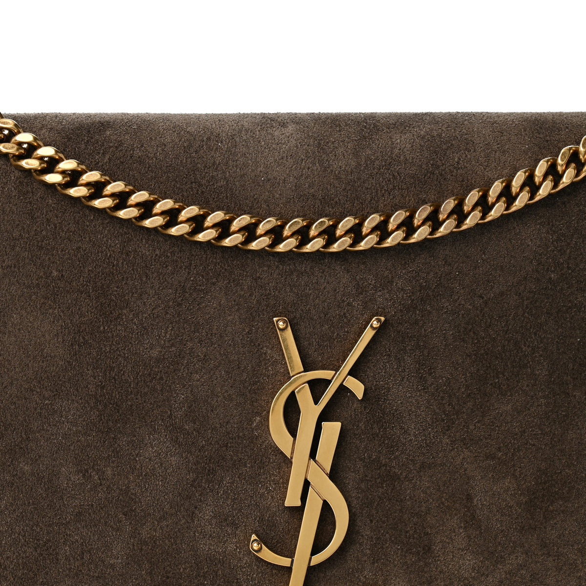 Suede Monogram Tassel Kate 99 Pebble