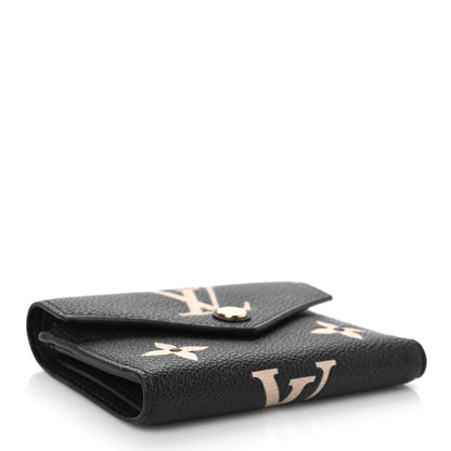 Louis Vuitton Empreinte Monogram Giant Victorine Wallet Black Beige 4 of 9