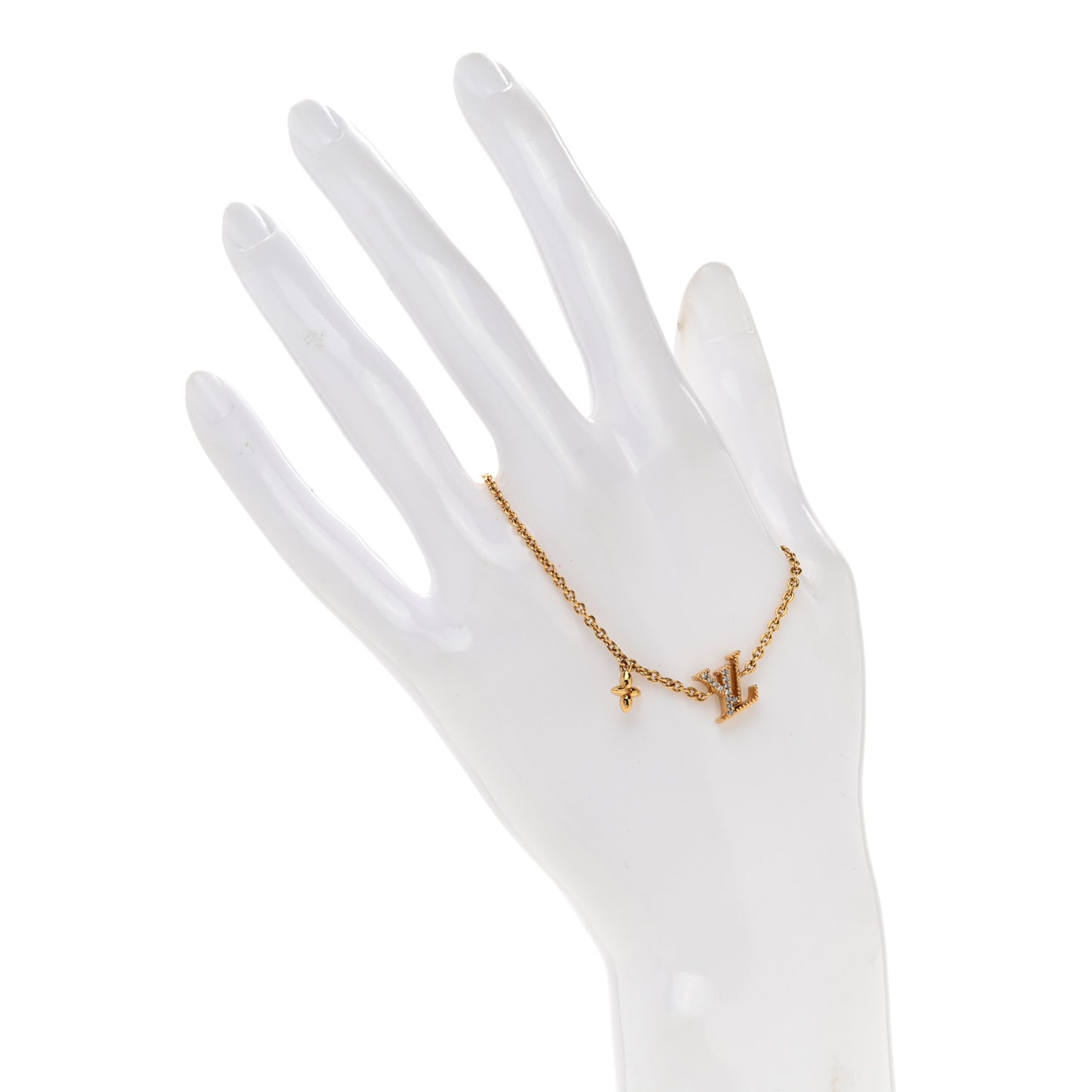 Metal Crystal LV Iconic Bracelet Gold