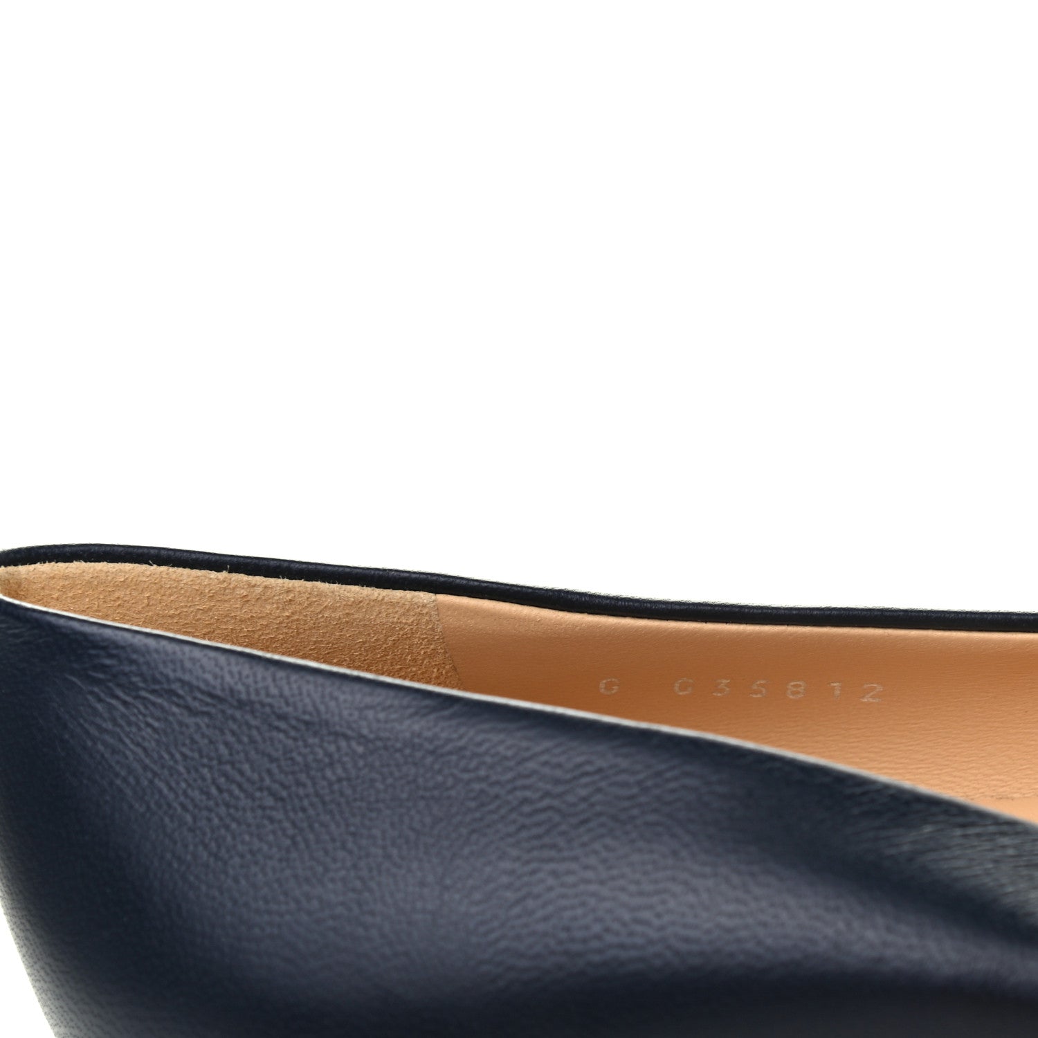 Chanel Lambskin Grosgrain Cap Toe Ballerina Flats 36 Navy Black 8 of 8