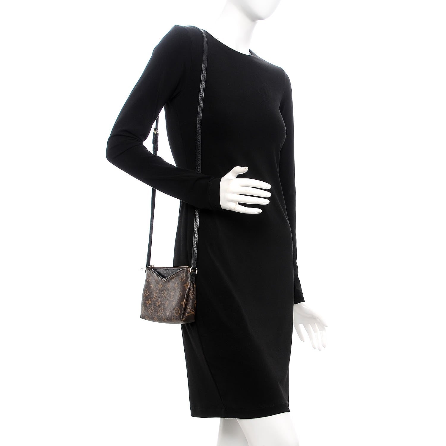 Louis Vuitton Monogram Pallas Clutch Black 2 of 9