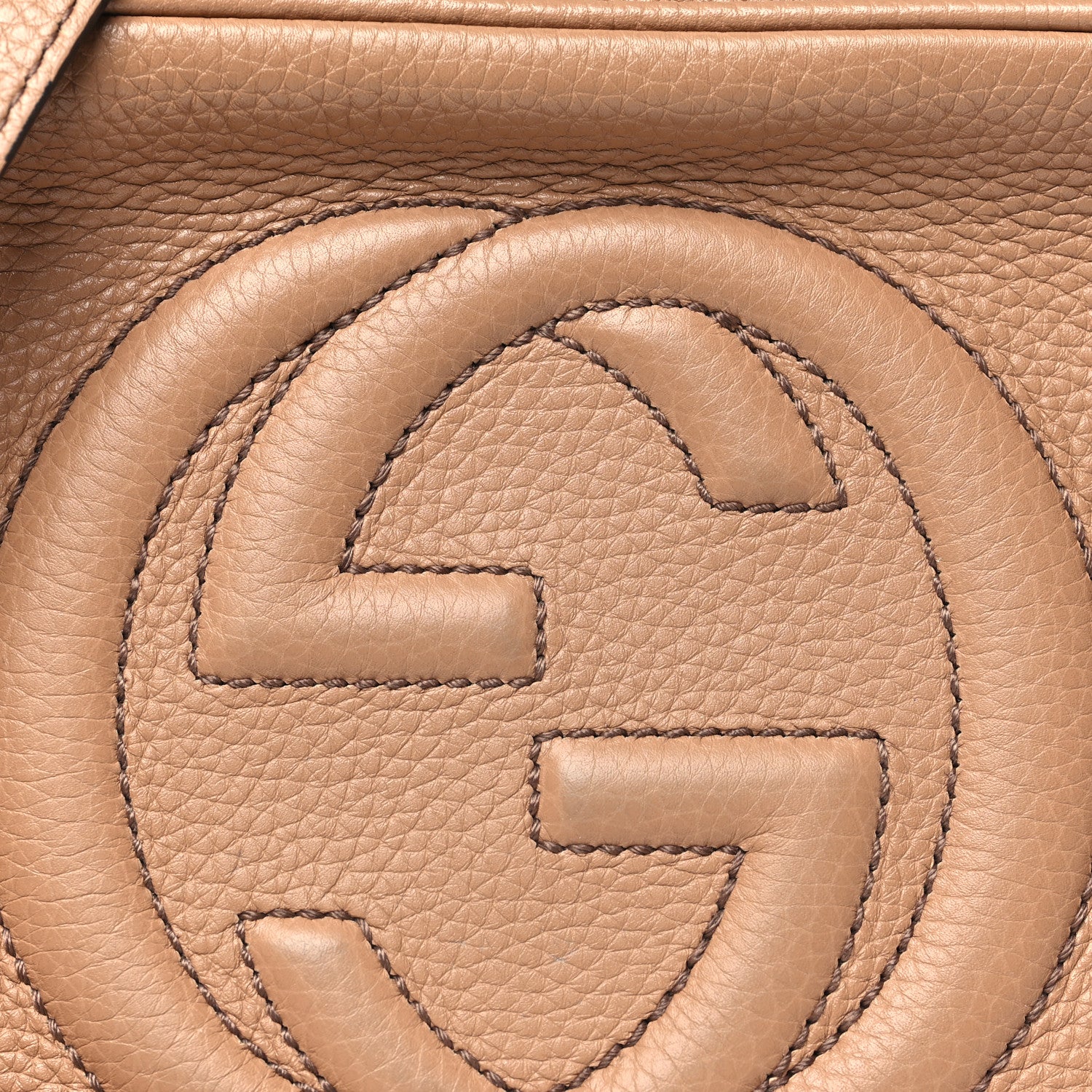 Gucci Pebbled Calfskin Small Soho Disco Bag Rose Beige 8 of 13