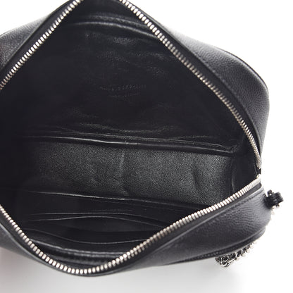 Saint Laurent Grain De Poudre Matelasse Monogram Mini Lou Camera Bag Black 4 of 8