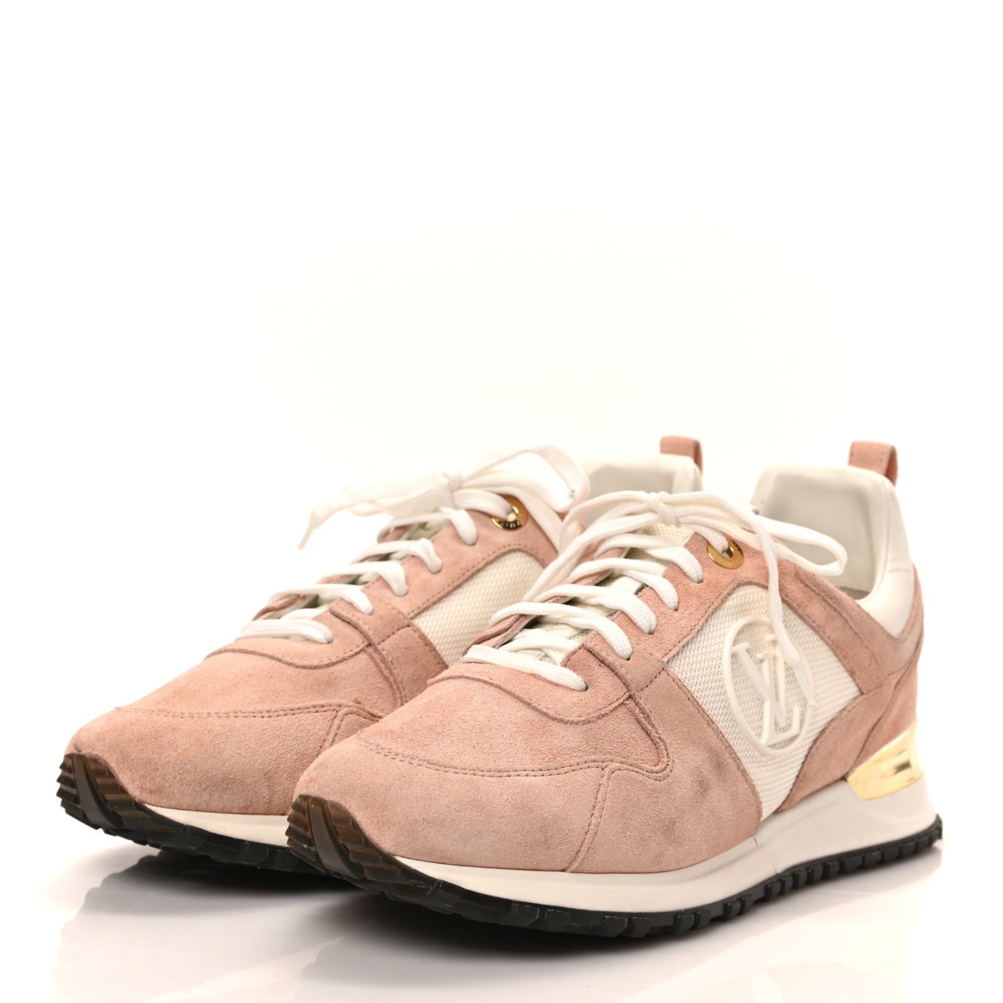 Suede Calfskin Run Away Sneakers 40 Pink
