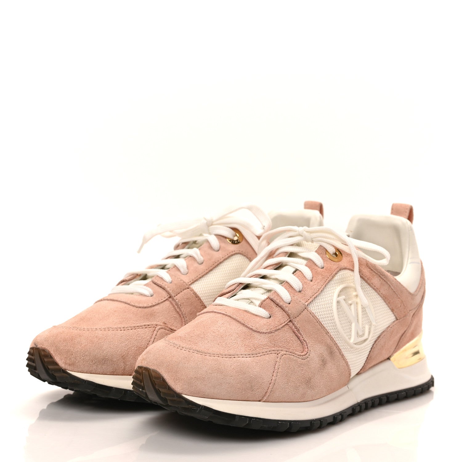 Louis Vuitton Suede Calfskin Run Away Sneakers 40 Pink 2 of 8