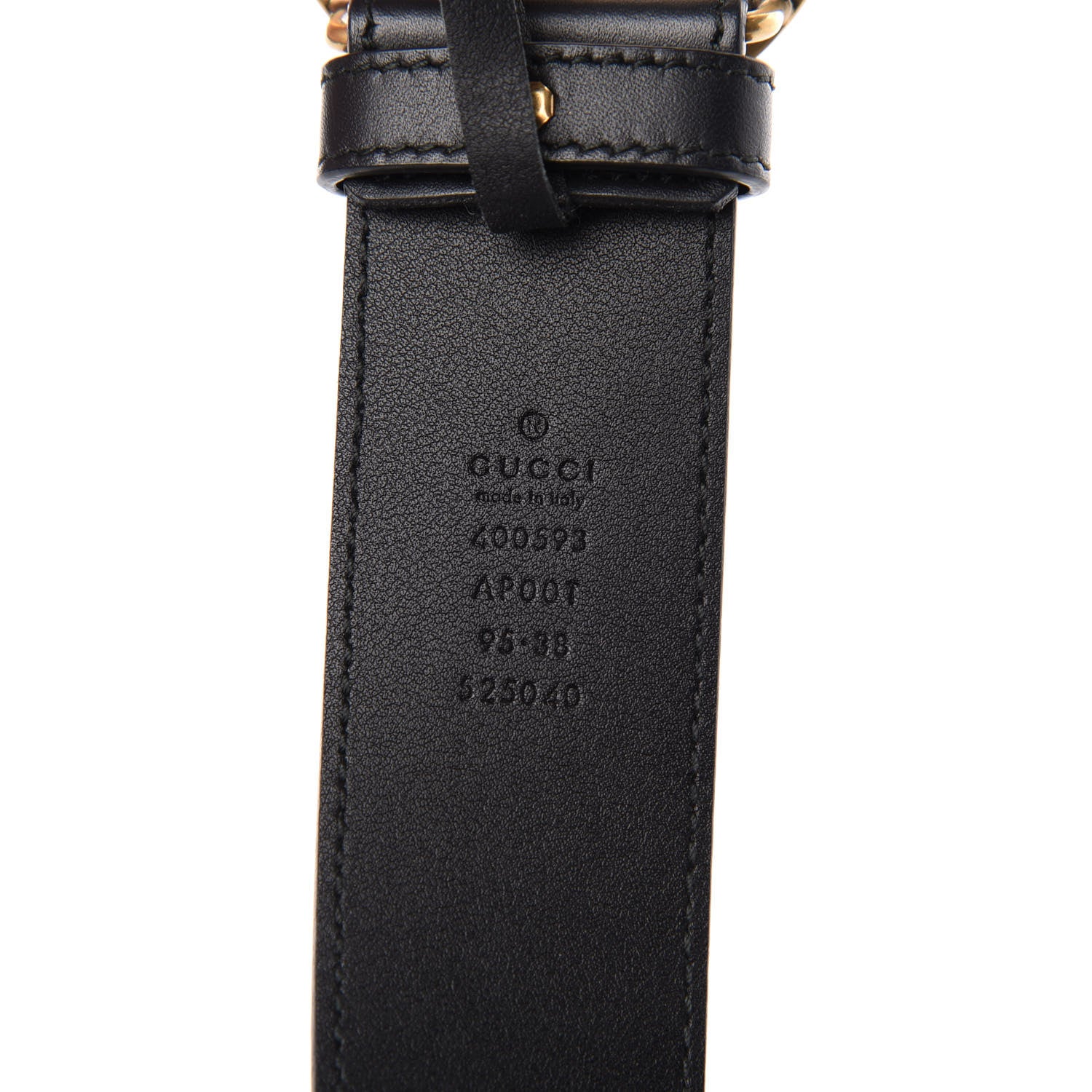 Gucci Calfskin Double G 40mm Belt 95 38 Black 3 of 7
