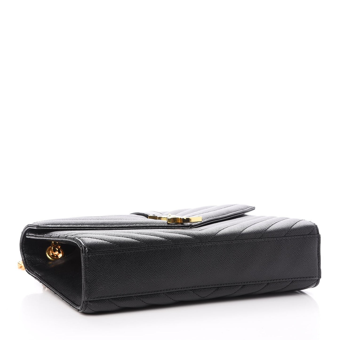 Grain De Poudre Matelasse Chevron Medium Monogram Satchel Black
