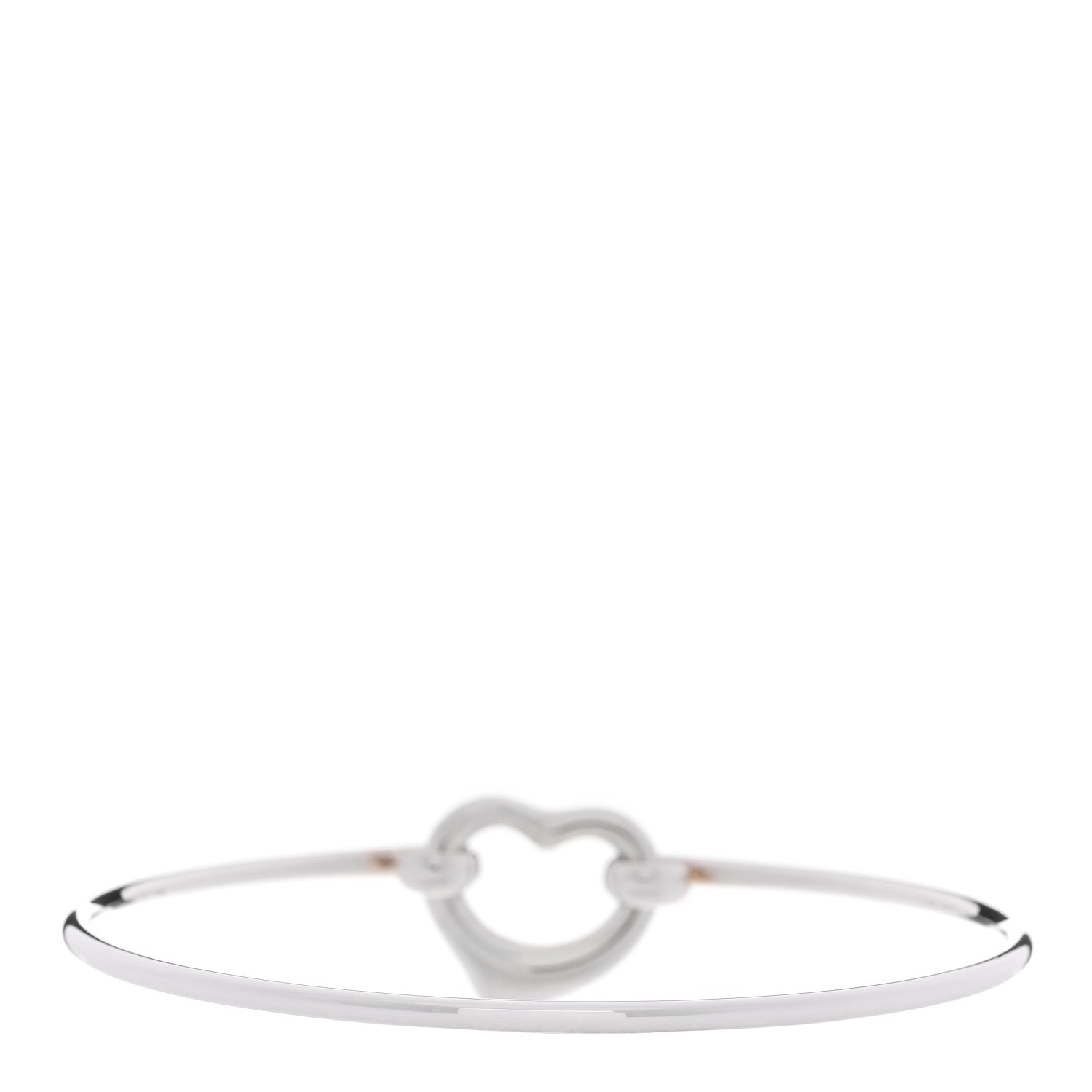 Tiffany Sterling Silver Elsa Peretti Open Heart Bangle Bracelet 2 of 3