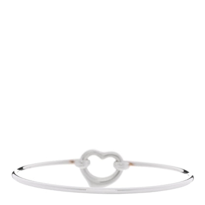 Tiffany Sterling Silver Elsa Peretti Open Heart Bangle Bracelet 2 of 3