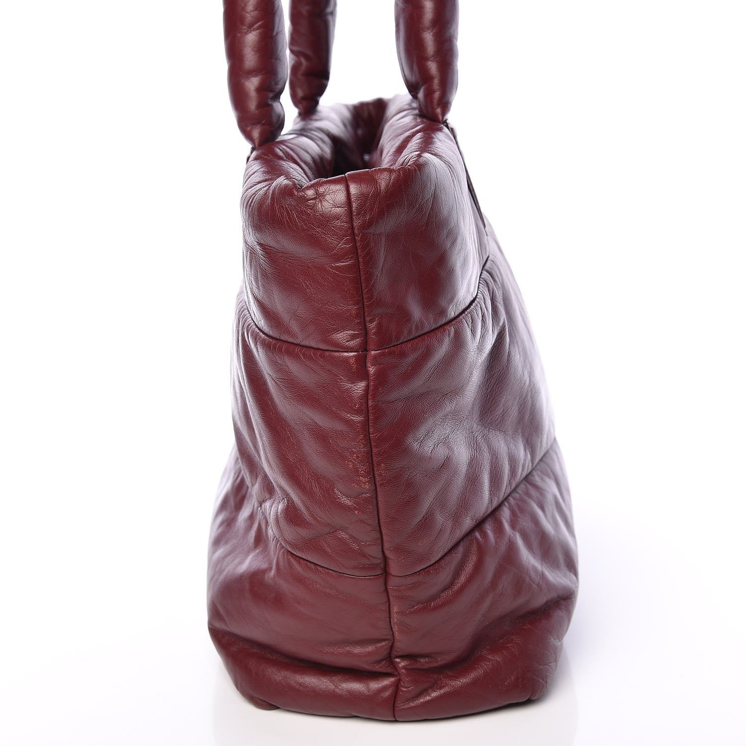 Chanel Lambskin Quilted Large Coco Cocoon Tote Burgundy 19 of 19