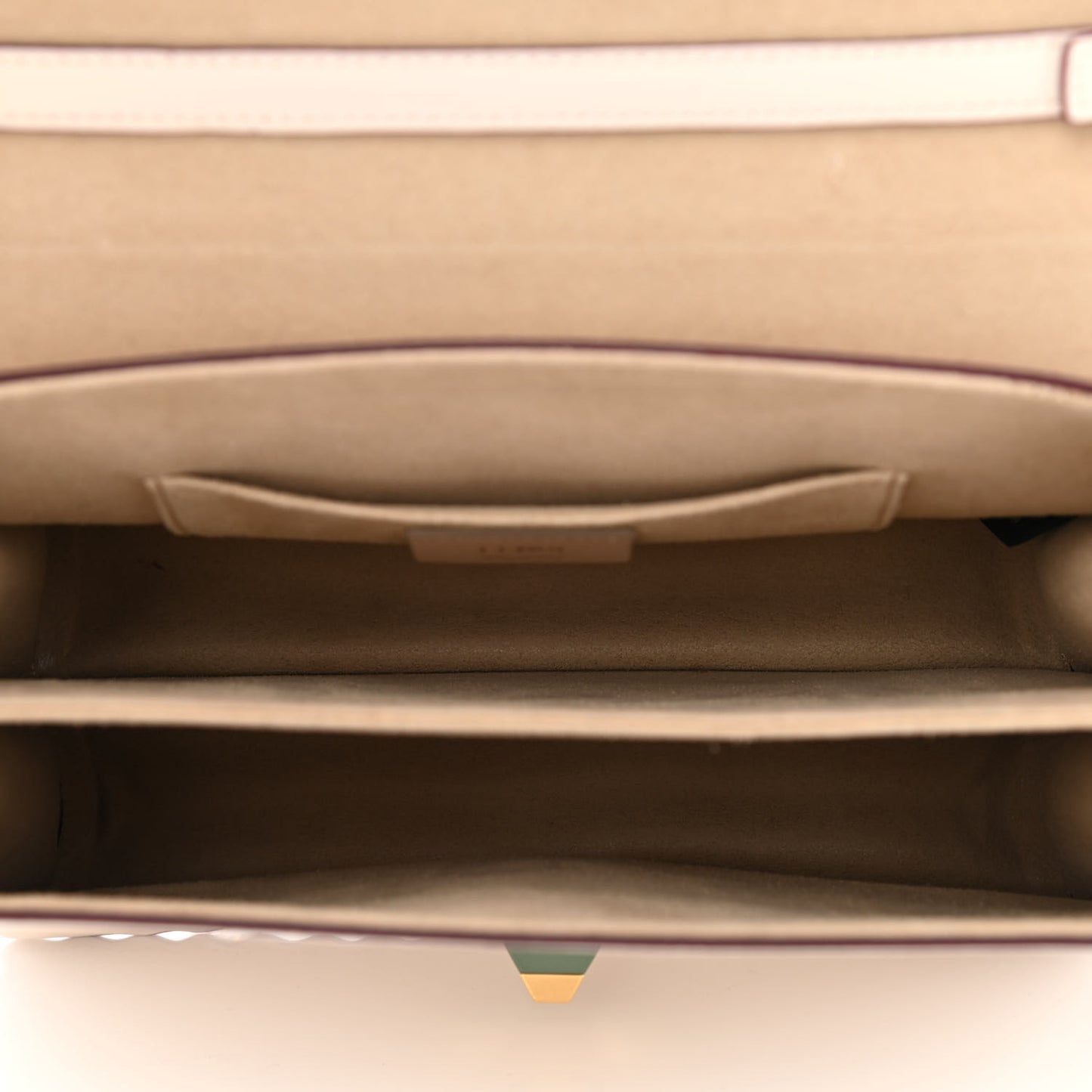 Vitello Liberty Scalloped Studded Kan I Shoulder Bag Camelia