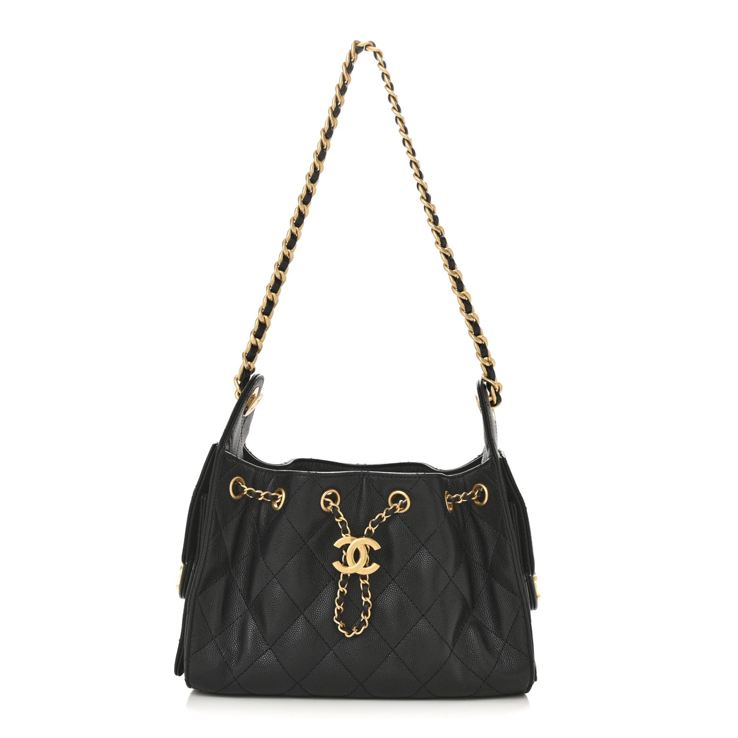 Caviar Quilted Mini Chanel 25 Handbag Black