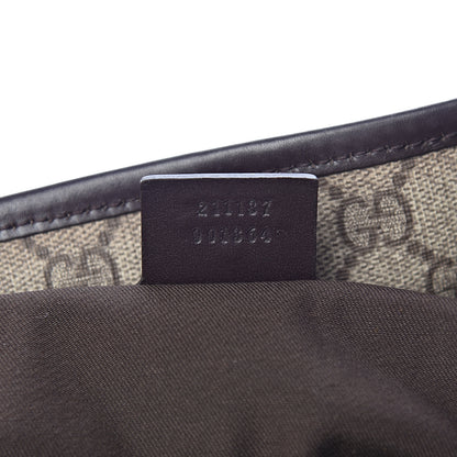 Gucci GG Supreme Monogram Medium Zippered Shopping Tote Dark Brown 7 of 10