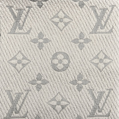 Louis Vuitton Wool Silk Logomania Scarf Pearl Grey 4 of 4