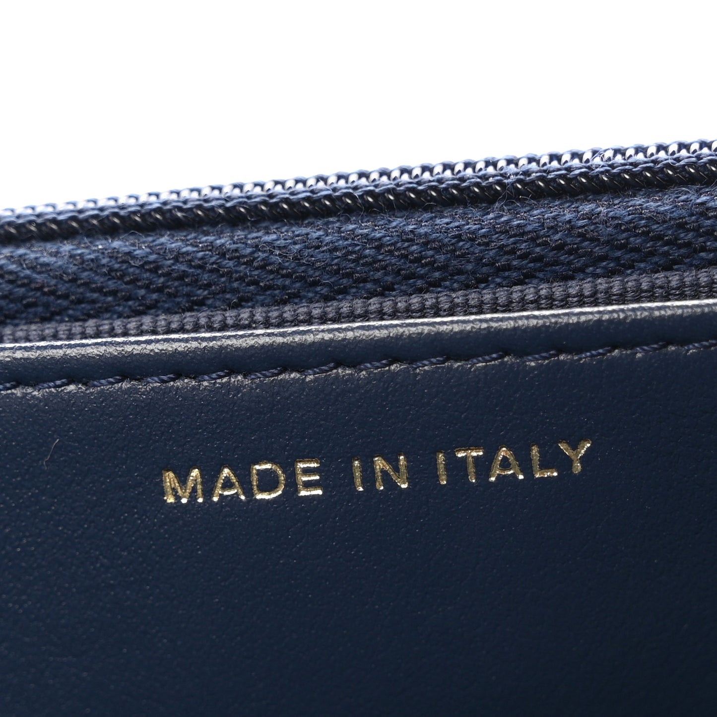 Denim Printed Wallet On Chain WOC Dark Blue