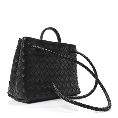 Bottega Veneta Nappa Intrecciato Small Andiamo Shoulder Bag Black 3 of 9