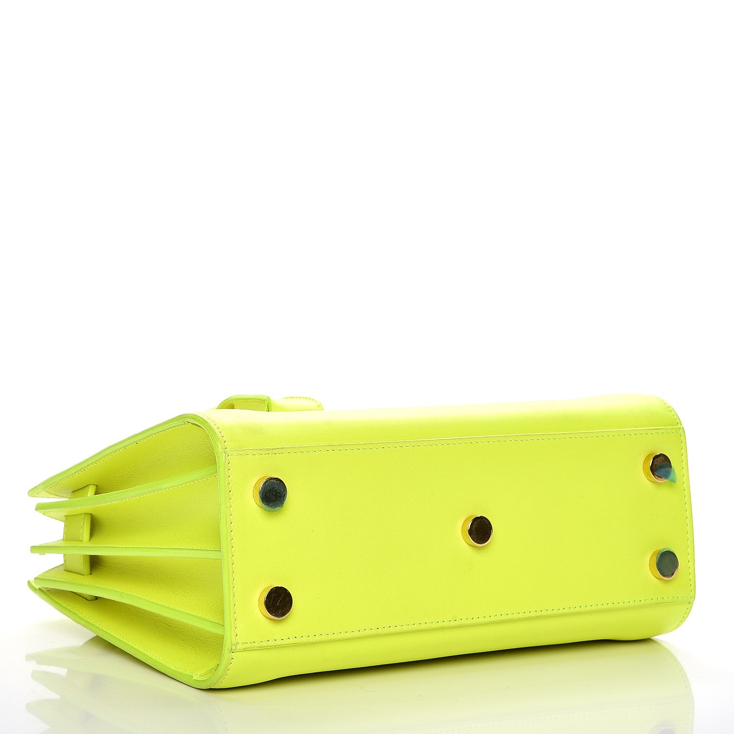 Saint Laurent Calfskin Nano Sac De Jour Neon Yellow 5 of 16