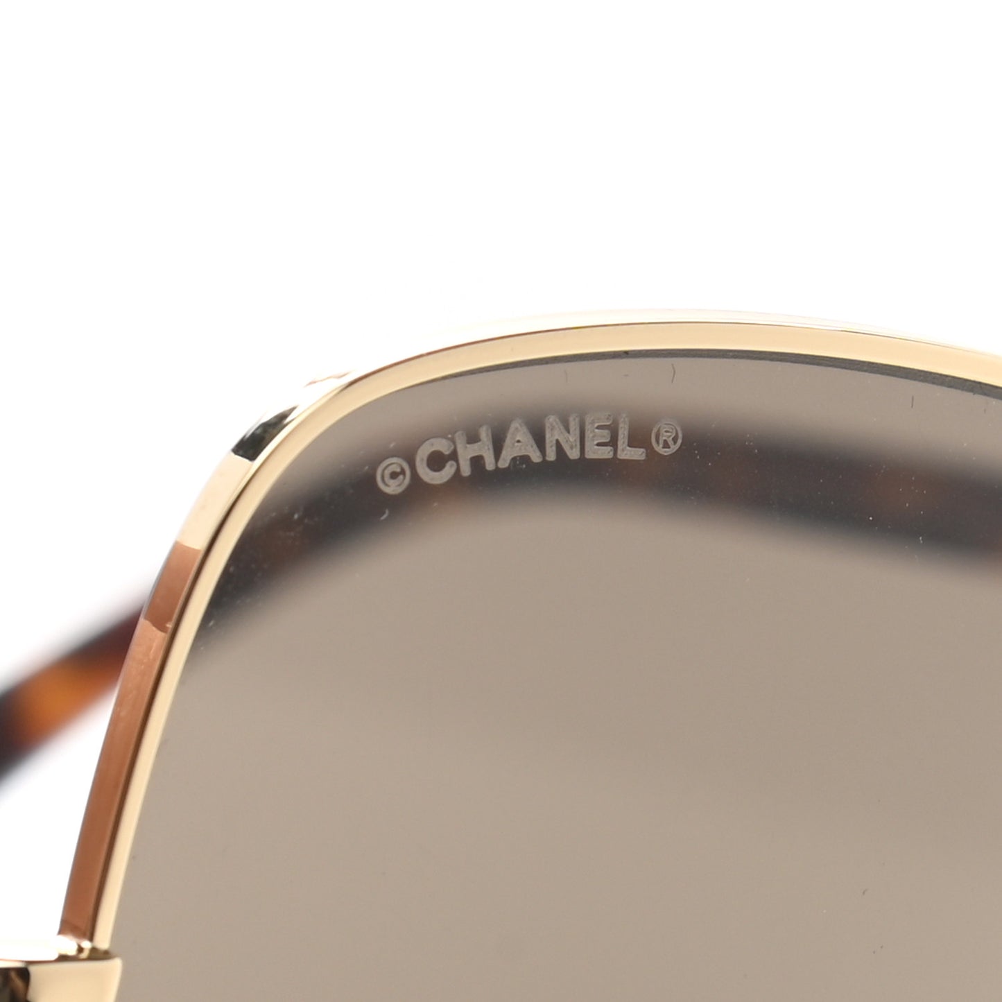 Metal Square Frame Chain Sunglasses 4274-Q Brown