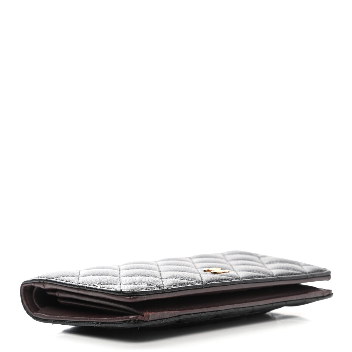 Caviar Quilted Yen Wallet Black