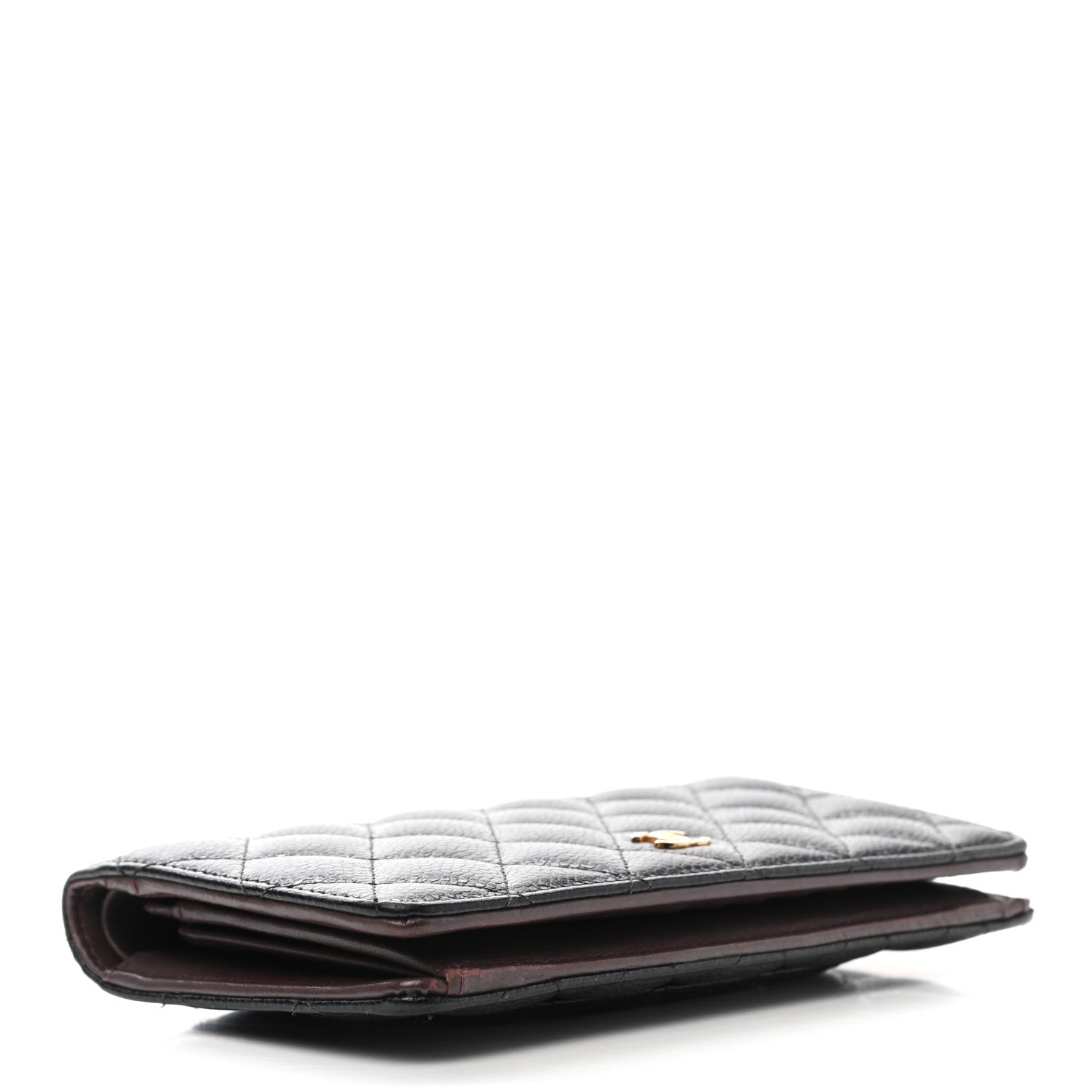 Chanel Caviar Quilted Yen Wallet Black 4 of 8
