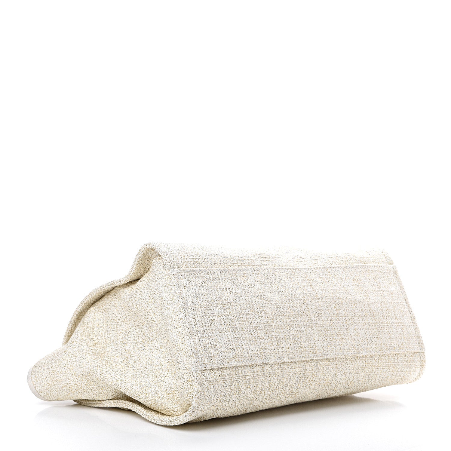 Chanel Lurex Boucle Large Deauville Tote White 3 of 9