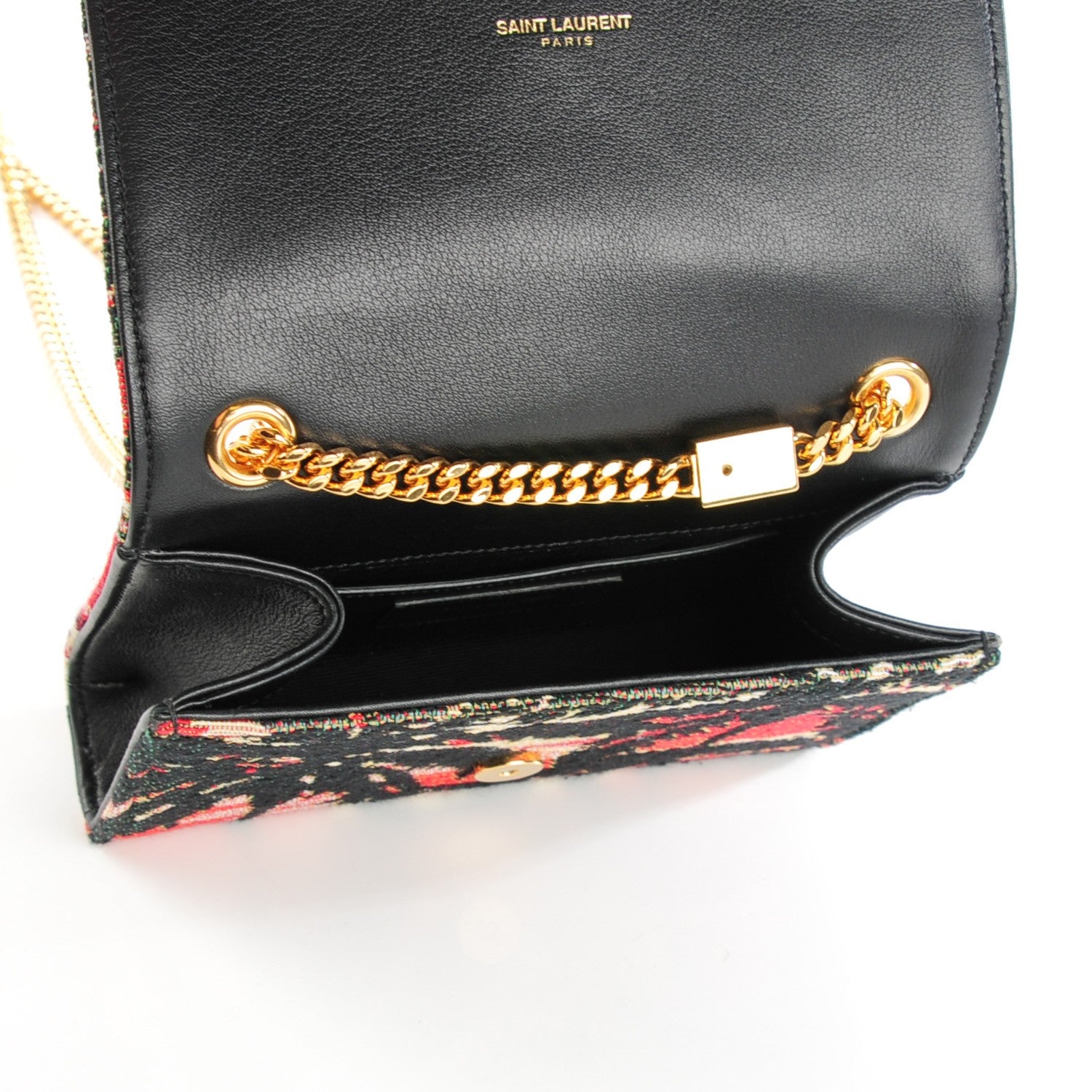 Saint Laurent Jacquard Palm Tree Small Classic Monogram Satchel Multi 5 of 7