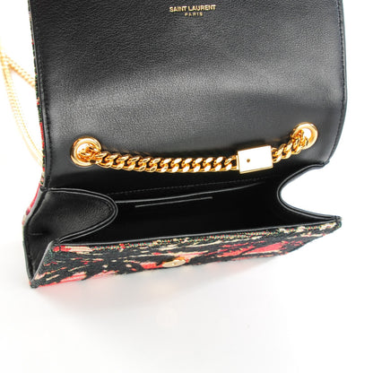 Saint Laurent Jacquard Palm Tree Small Classic Monogram Satchel Multi 5 of 7