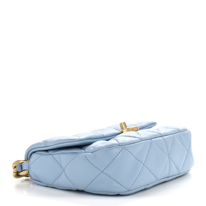 Chanel Lambskin Quilted Mini Lacquered Chain Flap Light Blue 4 of 12