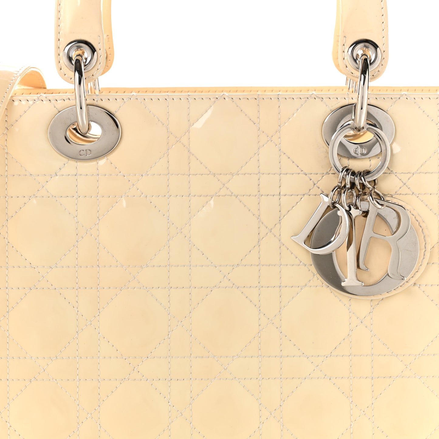 Patent Cannage Large Lady Dior White