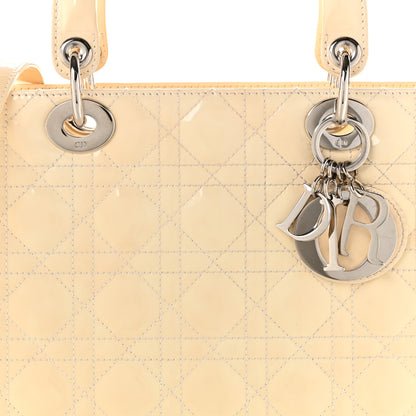 Christian Dior Patent Cannage Large Lady Dior White 8 of 11