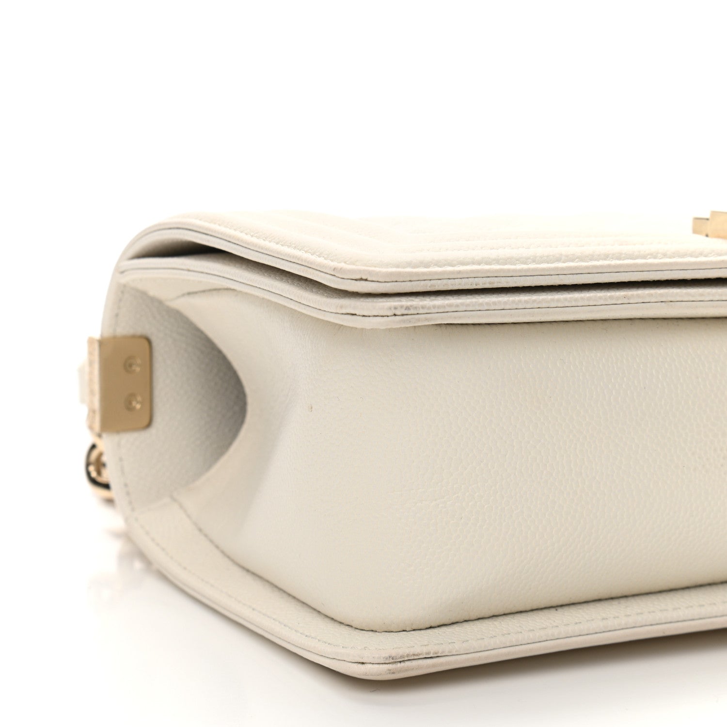Chanel Caviar Quilted Medium Boy Flap White 9 of 12