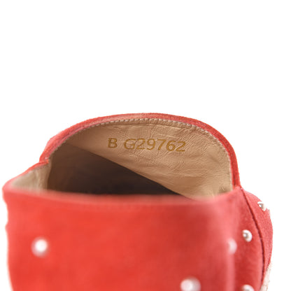 Chanel Suede Pearl CC Espadrilles 40 Red 10 of 13