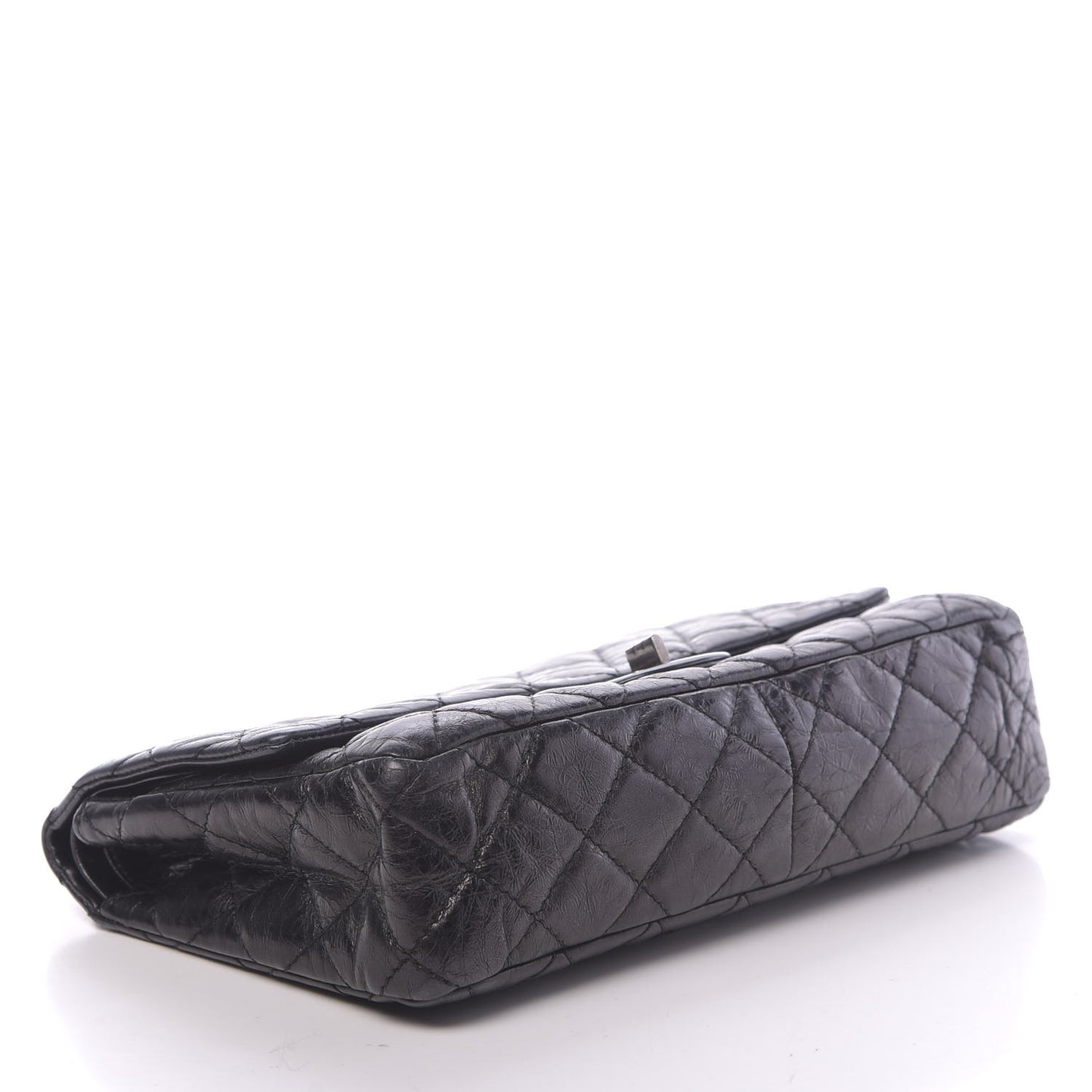 Metallic Aged Calfskin Quilted 2.55 Reissue 226 Flap Black