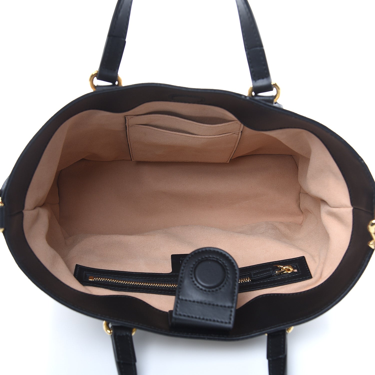 Gucci Soft GG Supreme Monogram Bees Small Crossbody Tote Beige Oro Black 5 of 9