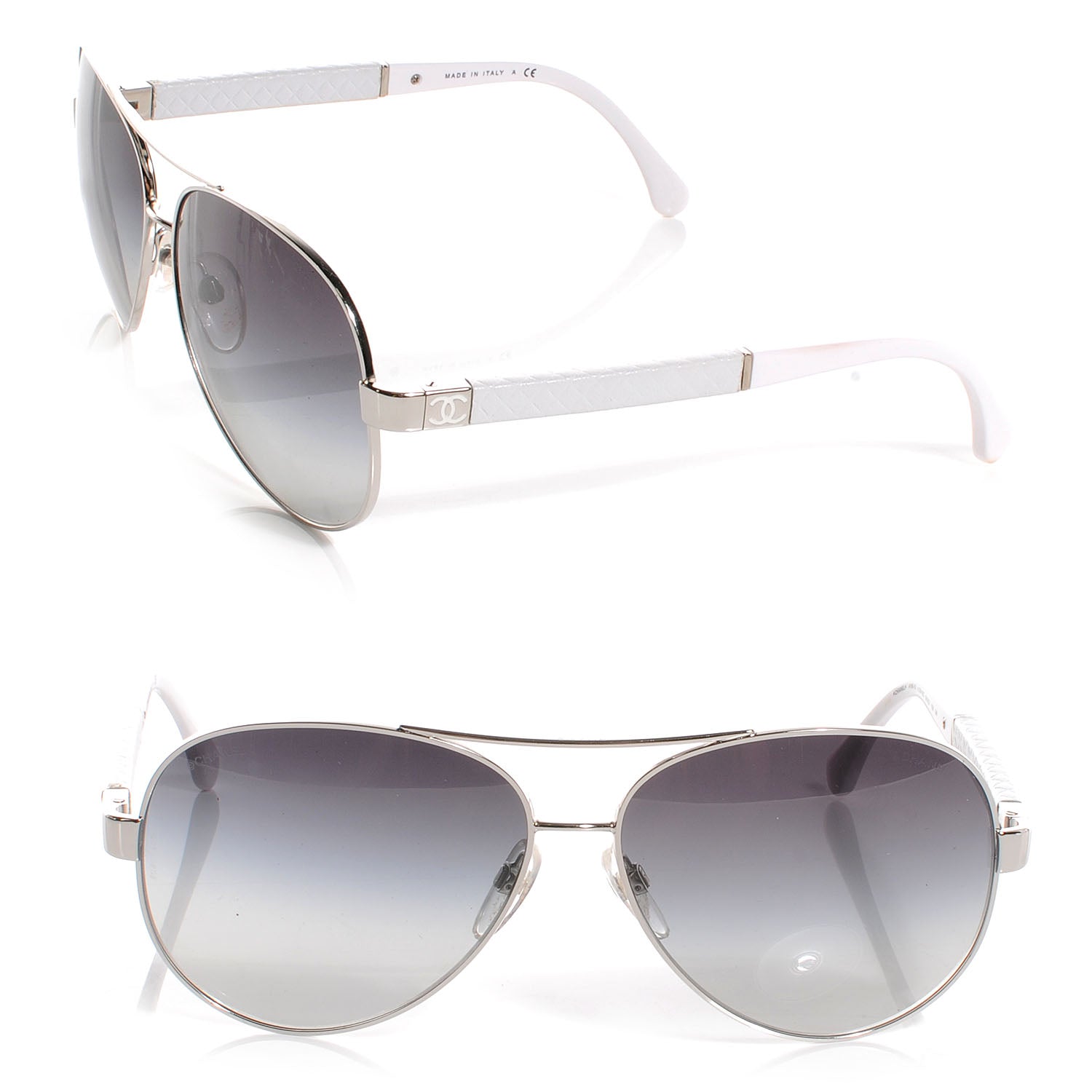 Chanel Aviator 4195 Sunglasses White 1 of 5