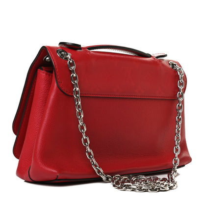 Louis Vuitton Monogram Cuir Plume Ecume Very Chain Bag Rubis Red 2 of 16