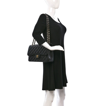 Chanel Caviar Quilted Jumbo Double Flap Black 2 of 10
