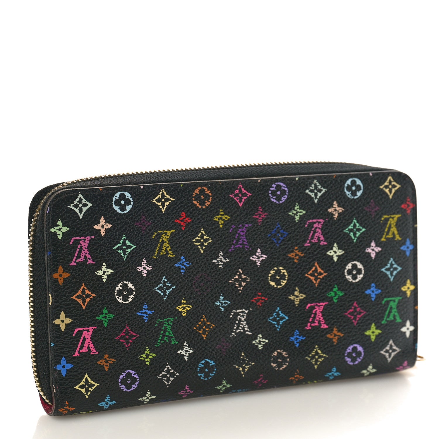 Louis Vuitton Monogram Multicolor Zippy Wallet Black Grenade 3 of 8