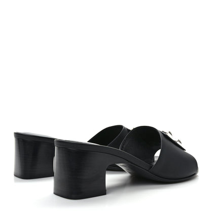 Hermes Calfskin Dreamy Sandals 39 Black 4 of 10