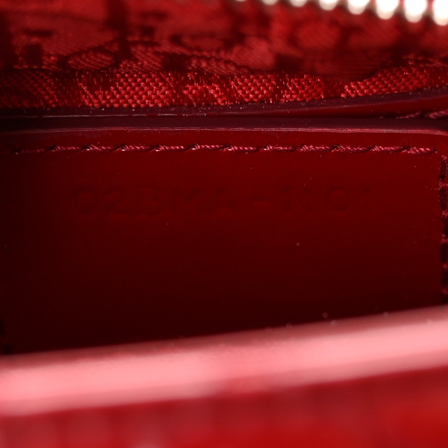 Patent Cannage Medium Lady Dior Red