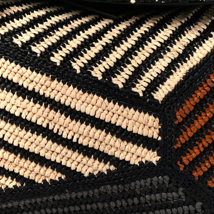 Loewe Raffia Calfskin Small Puzzle Bag Natural Honey Gold 7 of 9